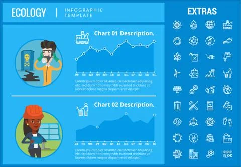 Ecology infographic template, elements and icons. Stock Illustration