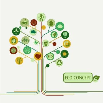 Ecology infographics Stock Illustration