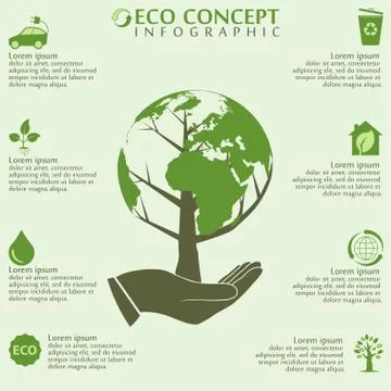Ecology infographics Stock Illustration