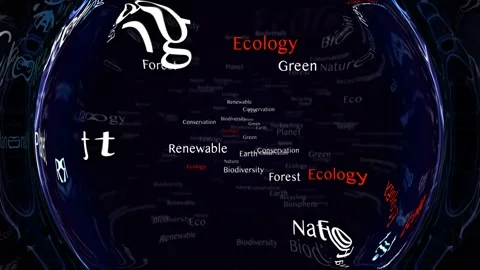 ECOLOGY Keywords Animation, Background, Loop 스톡 동영상 285205346