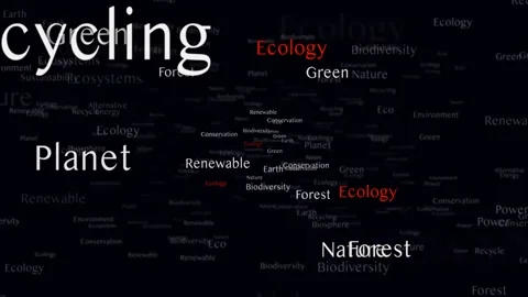 ECOLOGY Keywords Animation, Background, Loop Stockbeeldmateriaal 315680296