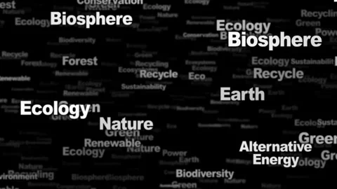 ECOLOGY Keywords Animation, Background, Loop 스톡 동영상 317270959