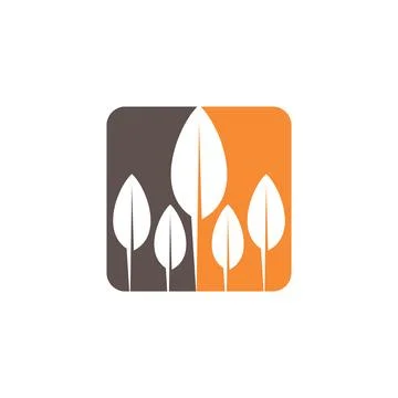 Ecology Leaf Square Icon Vector Logo Template Illustration Design. Vector E.. Stock Illustration