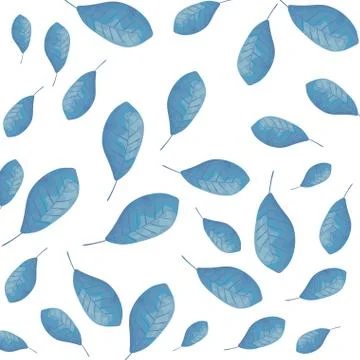 Ecology leafs plants pattern Stock Illustration