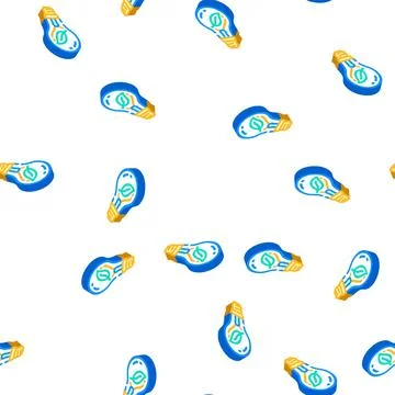 Ecology light bulb isometric icon seamless pattern Illustrazione stock