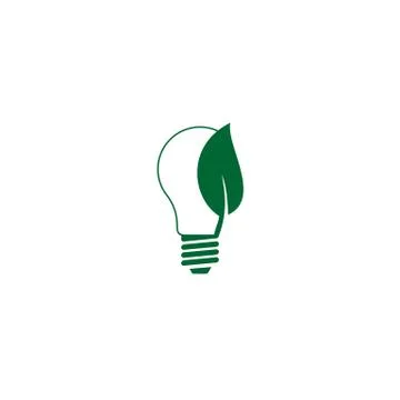 Ecology Light Bulb vector Illustration Illustrazione stock