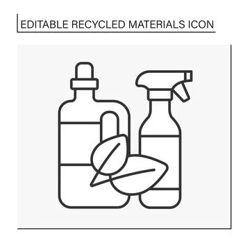 Ecology line icon Stock Illustration
