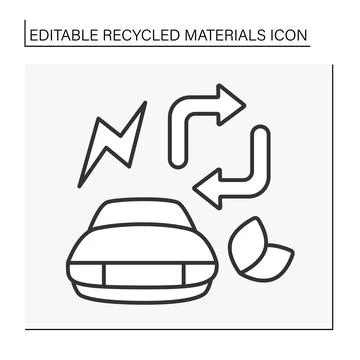 Ecology line icon Stock Illustration