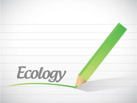 Ecology message illustration design Stock Illustration