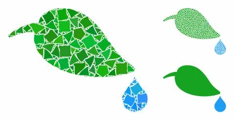 Ecology Mosaic Icon of Tuberous Elements Stock Illustration