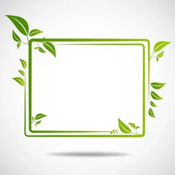 Ecology, organic with leafs Stock Illustration