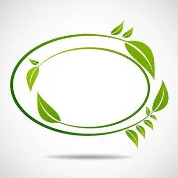 Ecology, organic with leafs Stock Illustration