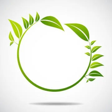 Ecology, organic with leafs Stock Illustration