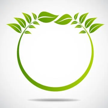 Ecology, organic with leafs Stock Illustration