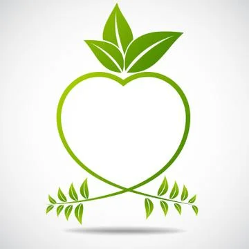 Ecology, organic with leafs Stock Illustration