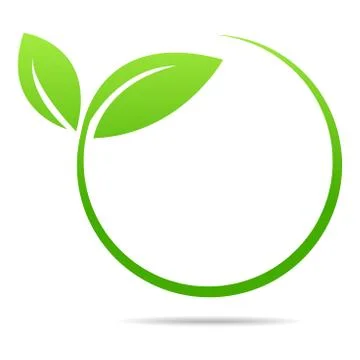 Ecology, organic with leafs Stock Illustration