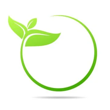 Ecology, organic with leafs Stock Illustration