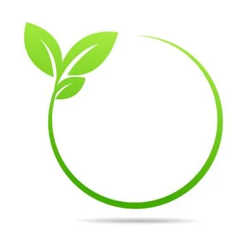 Ecology, organic with leafs Stock Illustration