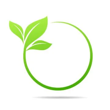 Ecology, organic with leafs Stock Illustration