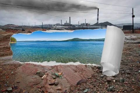 Ecology pollution Stock Photos