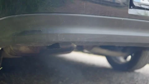 Ecology Problem Co2 Dioxide Emission. Diesel Car Exhaust Fumes Ecology Pollution 库存影片 255663717