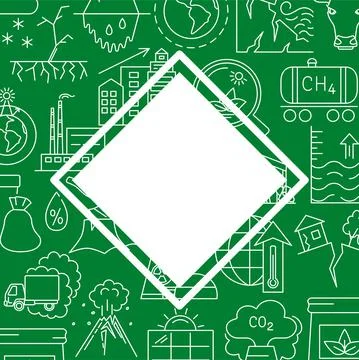 Ecology problems banner with place for text Stock Illustration