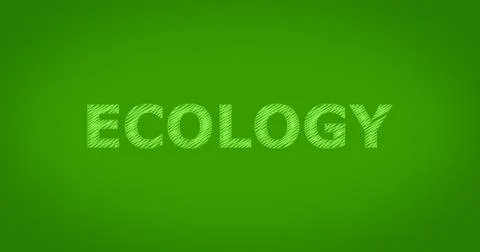 ECOLOGY scribble text Illustrazione stock