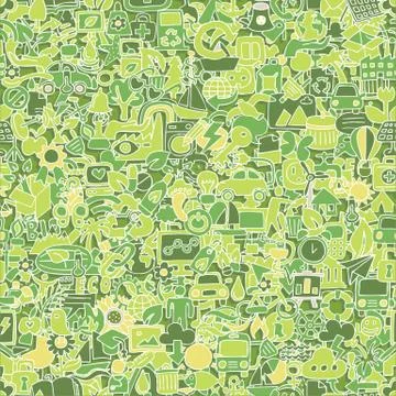 Ecology seamless pattern Иллюстрация
