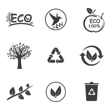 Ecology set icons Stock Illustration