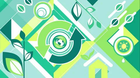 Ecology Shape Loop Background. Stock Footage 93086427