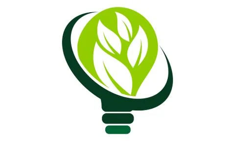 Ecology Solutions Logo Design Template Vector Ilustración de archivo