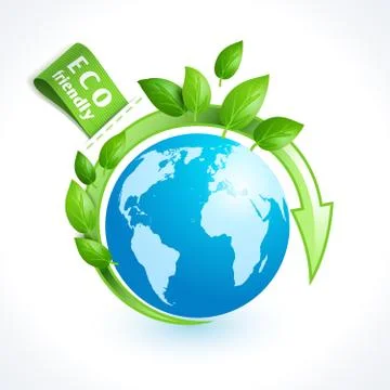 Ecology symbol globe Illustration
