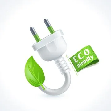 Ecology symbol plug Stock Illustration