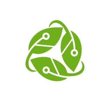 Ecology tech nature Stock Illustration
