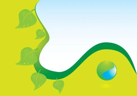 Ecology template background, vector illustration Stock Illustration