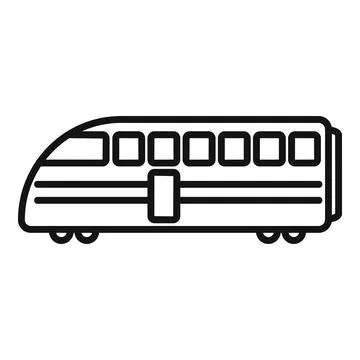 Ecology train icon outline vector. High speed move Stock Illustration