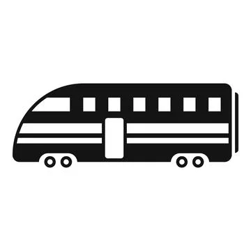 Ecology train icon simple vector. High speed move Stock Illustration
