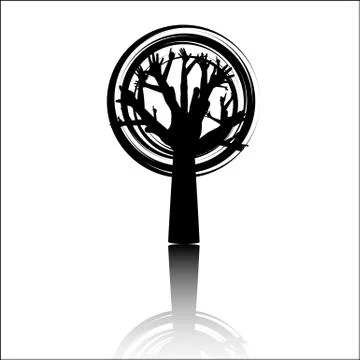 Ecology tree  Stock Illustration