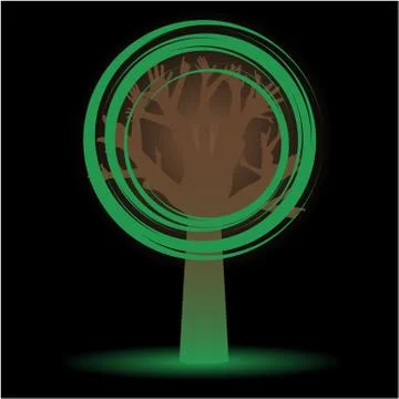 Ecology tree Stock Illustration