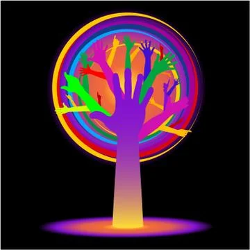 Ecology tree Stock Illustration