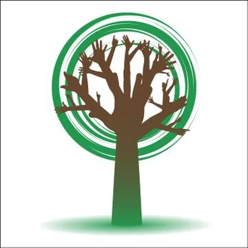 Ecology tree  Illustrazione stock