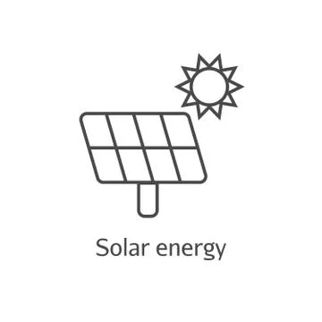 Ecology vector concept. Eco solar battery panel icon. Stock Illustration