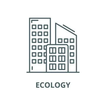 Ecology vector line icon, linear concept, outline sign, symbol Stock Illustration