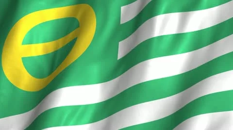 Ecology Waving Flag Stock Footage 12252245