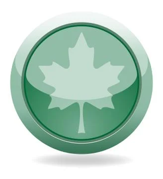 Ecology web push button icon Illustrazione stock