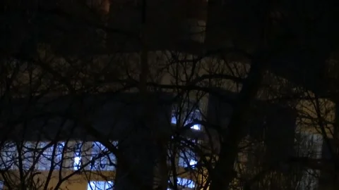 Ecology. While working at night heavy industry. B Video stock 153955107