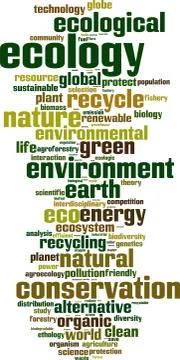 Ecology word cloud Stock Illustration