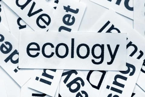 Ecology word cloud Stock Photos