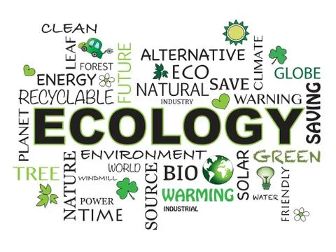 Ecology word Stock Illustration