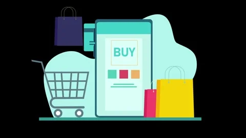 Ecommerce 2d animation video Stock Footage 294208621